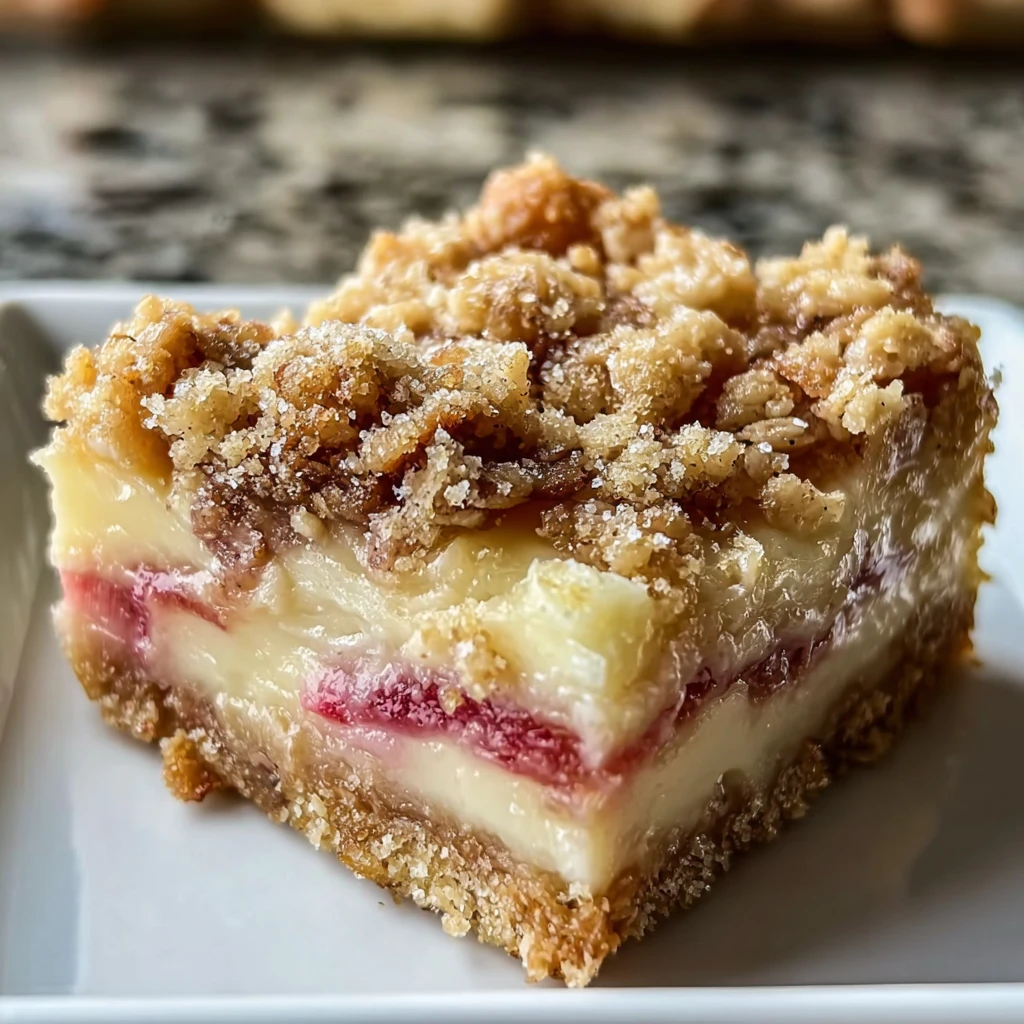 Rhubarb Bars with Cream Cheese